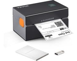 VEVOR Label Printer Printer voor Stickers Labelprinter Thermische Printer 40-108mm 300dpi Verzendlabelprinter