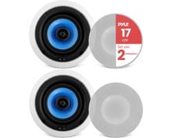 Pyle Luidsprekers –Plafondluidsprekers- Wandluidsprekers – Set van 2 Luidsprekersysteem - 2- weg Speakers- Inbouwluidsprekers voor Thuis - Plafondspeakers - 250 Watt