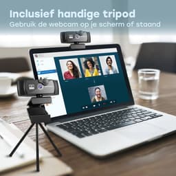 Audyn Webcam - 5MP - 2K Full HD - met Microfoon - voor PC - incl. Cover & Tripod - Streaming Camera - Webcams — thumbnail 5