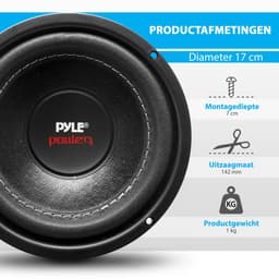 Auto Luidspreker – Pyle Subwoofer Auto Speaker- Zwarte Plastic Mand- Dubbele Spreekspoel- 4 Ohm Impedantie- 600 Watt — thumbnail 3