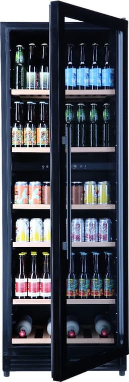 Bierkoelkast Brugge - vol glazen deur - 320 flessen - Koelkast horeca - Bier koelkast voor Thuis - Flessenkoelkast- Drank koelkast - Bierkast — thumbnail 3