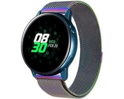 Milanees Smartwatch bandje - Geschikt voor  Samsung Galaxy Watch Active Milanese band - regenboog - Horlogeband / Polsband / Armband