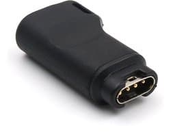 Case2go - OTG Adapter geschikt voor Garmin - Type-C naar Garmin Smartwatch connector - USB Adapter - Oplader - Zwart