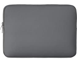 Laptoptas Laptop Sleeve - Soft Sleeve Hoes - Extra Bescherming - 15 inch - Neopreen - Universele Laptophoes - Macbook Sleeve - met Ritssluiting - Laptop Tas - Foam - Macbook - Notebook - grijs