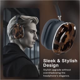 MMOBIEL Beschermhoes voor AirPods Max Hoofdtelefoons – Zachte TPU Oorschelpen Beschermhoes – Anti-Kras Beschermende Cover – Bruin Schildpadpatroon — thumbnail 5