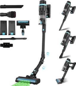 Sophitech Steelstofzuiger Draadloos – 26kPa Zuigkracht, 380W – Lichtgewicht, Snoerloos & Zakloos – 4 Opzetstukken – Ideaal voor Dierenharen - Tot 90 Minuten - Dubbel Accu — thumbnail 1