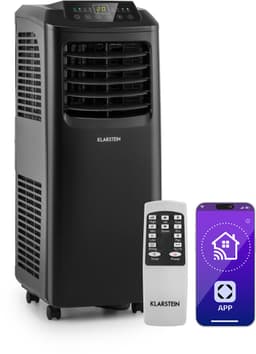 Klarstein mobiele airconditioner met luchtafvoerslang, 3-in-1 airconditioner met ventilator & ontvochtiger, kleine & draagbare airconditioner voor thuis & op kantoor, met nachtmodus & app-bediening, 9000 BTU,6 kW voor 44 m² - Afstandsbediening — thumbnail 3