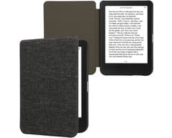 kwmobile hoes geschikt voor Kobo Clara BW / Colour - Stoffen beschermhoes voor e-reader in donkergrijs