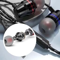 Universele in-ear hoofdtelefoon met afstandsbediening en microfoon zwart — thumbnail 3