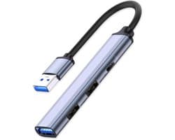 USB Splitter met USB 3.0 Hub - 4 Poorten (3x USB-A, 1x USB-C) - Laptop Docking Station geschikt voor o.a PS4, PS5, Xbox, MacBook Air, Pro - Universeel