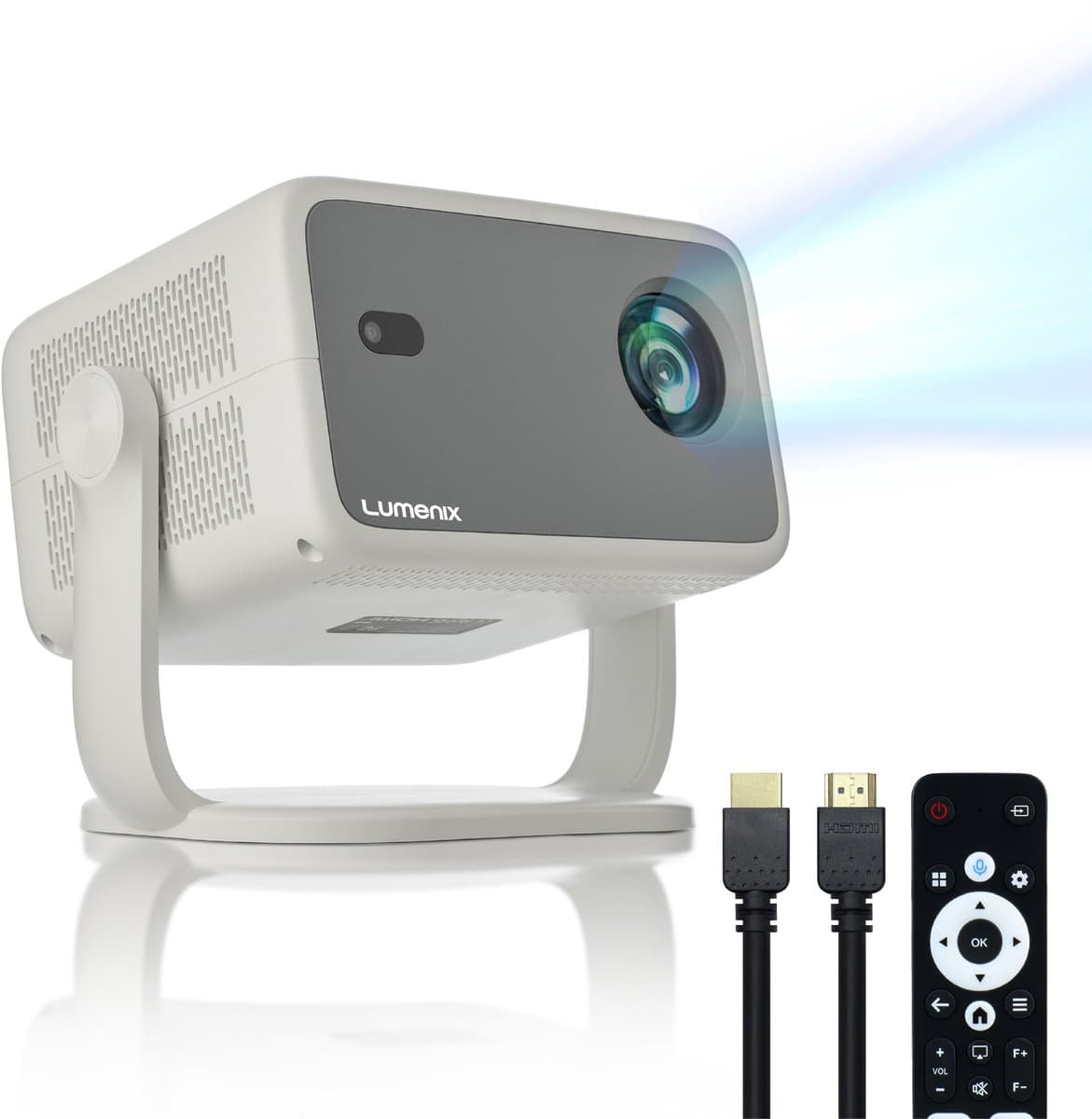 Lumenix® Ultra - Mini Beamer 2025 - Alles-in-één Smart TV Projector - Android 13 - Whale OS - Full HD Resolutie - Voor iOS & Android — afbeelding 1