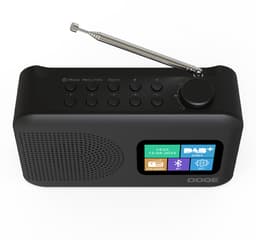 OOQE TUNE PRO 4-in-1 DAB+ Radio | DAB+, FM, Bluetooth, Klok, Wekker | Ideaal als Noodradio | LCD scherm | Auto Scan: Zenders Automatisch Gevonden | Werkt Zowel op Netstroom als Batterijen | 80 voorkeurstations opslaan | Nederlandstalig | Zwart — thumbnail 2