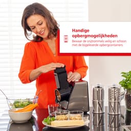 Solis Slice & More 8401 Multifunctionele Groentesnijder en Rasp - RVS Foodprocessor - Hakmolen Elektrisch - Chopper - Zilver — thumbnail 2