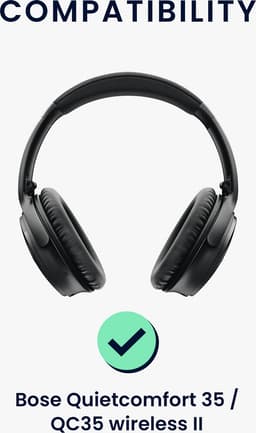 kwmobile band voor koptelefoon - geschikt voor BoseQuietcomfort 35 / QC35 wireless II - Hoofdband cover van kunstleer - In blauw — thumbnail 4