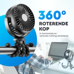 ChargeMore Draadloze Ventilator met Powerbank - Tafelventilator - Handventilator - Krachtig en Staand — thumbnail 2