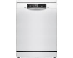Bosch Serie 6 SMS6ECW04E - Vaatwasser- Vrijstaande vaatwasser -60 cm - Wit - Stil- Efficient Dry: verbeterde droogprestaties door de automatisch geopende deur - VarioLade: een lade voor bestek, klein kookgerei en zelfs kleine kopjes