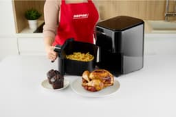 MPM - Airfryer 4,5 Liter Heteluchtoven - Digitaal LED-Display - 1400W Hetelucht Friteuse - Zwart — thumbnail 17