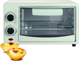 Elektrische Mini-oven - Aanrecht Oven Convectie - Snel Maaltijden Bereiden - Regelbare Temperatuur - 12 Liter - Groen — thumbnail 1