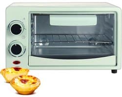 Elektrische Mini-oven - Aanrecht Oven Convectie - Snel Maaltijden Bereiden - Regelbare Temperatuur - 12 Liter - Groen