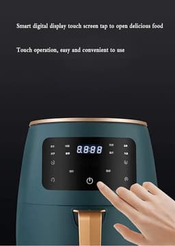 Airfryer - Heteluchtfriteuse - Gezond Koken - 5 Liter Capaciteit - 310 x 270 mm - Rood — thumbnail 5