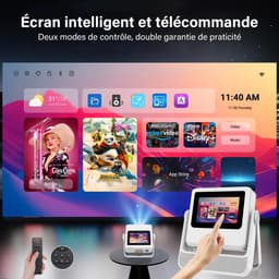SnelShoppen - Smart Mini Beamer 4K Draagbare Projector met Touchscreen, 1100 ANSI, Autofocus, Automatische Keystone Correctie, WiFi 6, Bluetooth, HDR1 — thumbnail 2