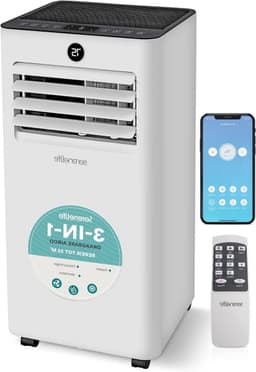 Mobiele Airco - Draagbare Airco Airconditioner - Ruimte Koelen - Wi-Fi Bediening - 7000 BTU - Wit — thumbnail 1