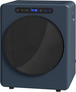 TEKROA® 5 kg wasdroger met ventilatie - 1000 W compacte vrijstaande wasdroger met voorlader - roestvrijstalen trommel - timer - blauw — thumbnail 1