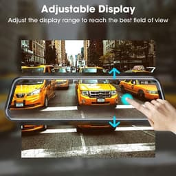 Auto Camera Set - Spiegel Cam - Veilig Rijden - 10 Inch Touchscreen - 10 Meter Kabel - Zwart — thumbnail 2