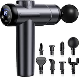 Massagepistool - Spierontspanning Tool - Spierpijn Verlichten - 99 standen instelbaar - 13 x 5 x 165 cm - Grijs — thumbnail 1