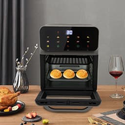 Kleine Oven - Mini Ovens - Thuis Bakken - Heteluchtcirculatie - 13 Liter - Zwart — thumbnail 3