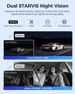 Dashcam voor auto - Zwart - 3,19 inch IPS-scherm - 4K+1080P+2.5K Resolutie - Met WiFi, GPS en Nachtzicht — thumbnail 5