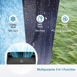 Mobiele Airco - Verplaatsbare Koeler - Ruimte Koelen - 3-in-1 Functie - 10000 BTU - Wit — thumbnail 3