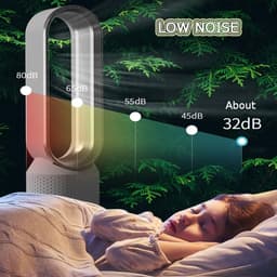 toren ventilator - luchtreinigers -Circulatie - Bladloze - Ventilator - Ultra-Stille - Slaapzaal - Bureau - Vloer -Elektrische - Toren -Zonder -Blad - Ventilator - Ventilator - Rozerood — thumbnail 5
