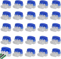SnelShoppen - Kabelconnector voor Robotic Grasmaaier, Waterdichte Terminal Blokken, Kabelclips voor Tuin, Buiten, Set van 20, Hoogwaardige ABS Materia — thumbnail 1