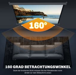 COVREO Beamerdoek 84 inch 4:3 wit, kunststof met hoogteverstelling — thumbnail 2