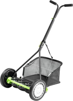 Kooimaaier – Handgrasmaaier – Spindelmaaier – Grasmaaier – Gazonsnijder – 9 Messen – 40,6 cm Maaibreedte – Opvangmand 35 Liter – Zwart — thumbnail 2