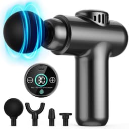 SnelShoppen - Massagepistool Mini Massagegun, Professioneel Diepweefsel Massagepistool, Draagbare Masseur met 30 Snelheden en LCD Touchscherm, Voor Sp — thumbnail 1