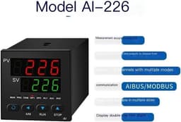 Temperatuurregelaar PID - Automatisch controleinstrument - Proces controle - Digitaal display - 0.3 rang nauwkeurigheid - Grijs — thumbnail 2
