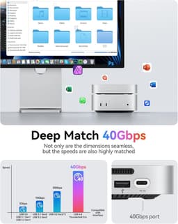 Externe SSD - Draagbare Opslag - Snelle Data Transfer - USB4 40Gbps - 512 GB - Zilver — thumbnail 4