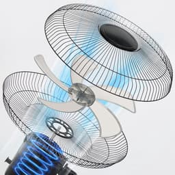 Wandventilator - Zonneventilator - Ruimte Koelen - Solar Aangedreven - 43 cm - Zwart — thumbnail 2