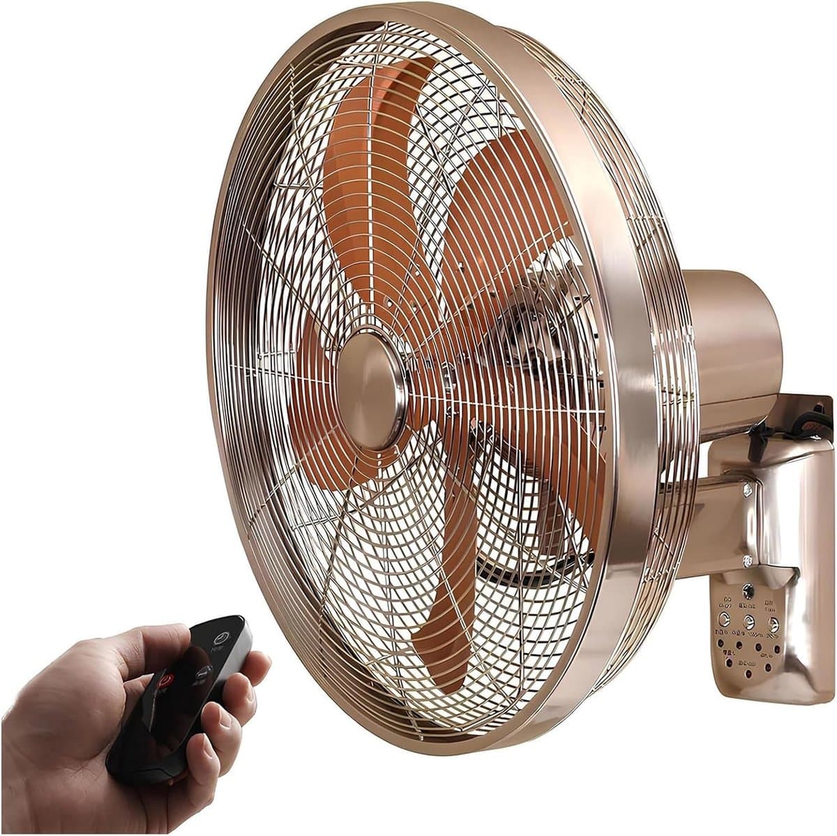 Industriële Wandventilator - Hoge Snelheid Fan - Werkplaats Koeling - Intelligente Afstandsbediening - 43 cm - Zwart — afbeelding 1