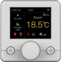 Slimme thermostaat - Digitale regelaar - Boiler temperatuur - Wekelijks programmeerbaar - 2.8 inch display - Zilver — thumbnail 1