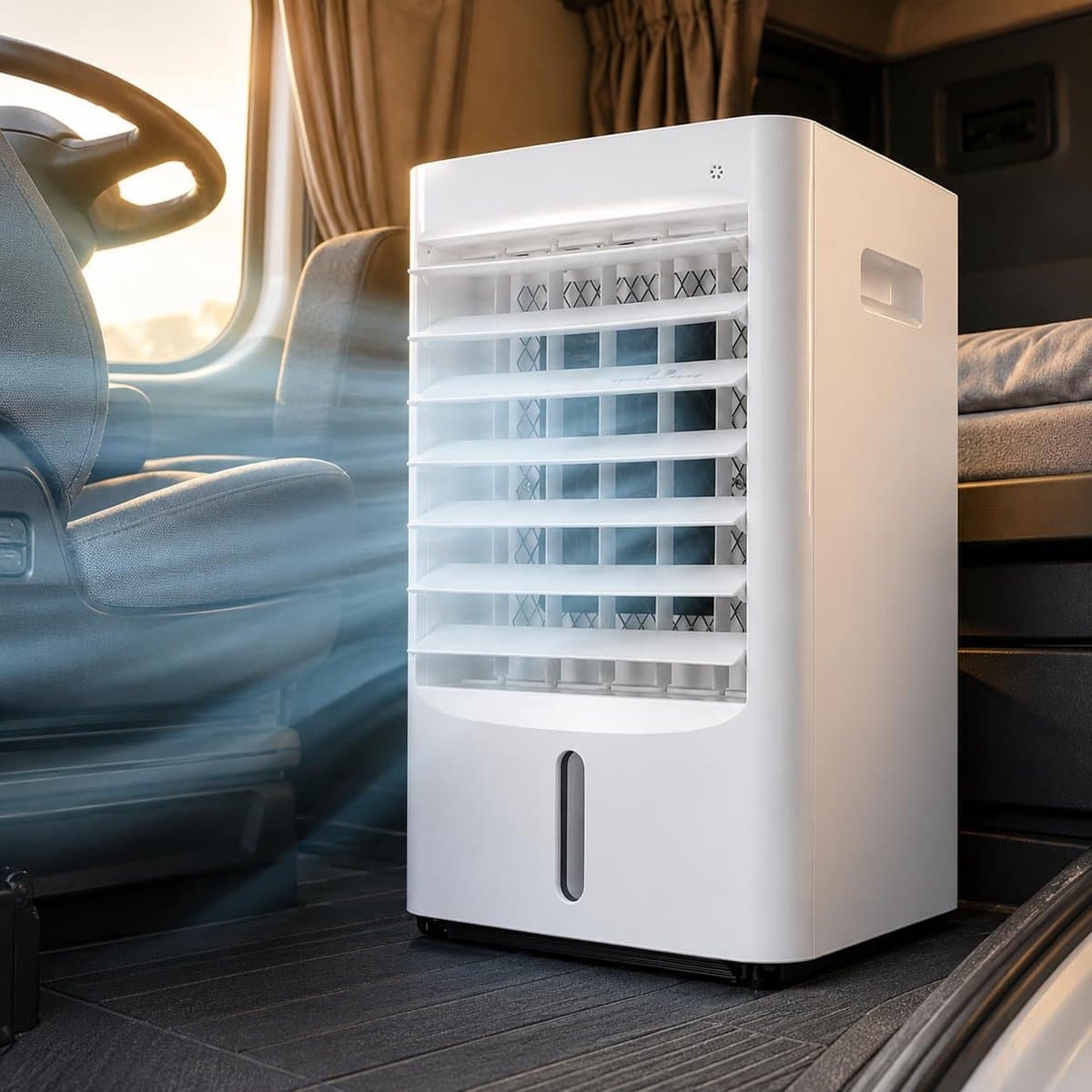 Draagbare Luchtkoeler - Mobiele Airco Ventilator - Auto Verkoelen - 4-In-1 Functie - 4 Liter Tank - Wit — afbeelding 1