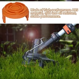 SnelShoppen - Grass Trimmer Cover 2 Stuks Vervangende Spoelcover voor Grasmaaier, Hoogwaardige ABS, Geschikt voor Tuin, Patio, Oranje — thumbnail 3