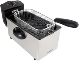 Friteuse - Frituurpan - Thuis Frituren - Grote Capaciteit - 3 Liter - Zwart — thumbnail 1