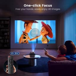 Mini Beamer - Projector - Digitale projector - 145° verstelbare standaard Miniprojector met WiFi en Bluetooth - 1080P - 18000 lumen - Draagbare projector - Autofocus - Schermschaal 16:09 - Compatibel met HDMI - Stroom - USB - Zwart — thumbnail 4