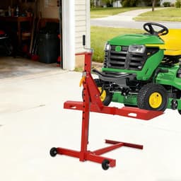 Grasmaaier Lift - Maaier Trolley - Onderhoud Tuinapparatuur - Stabiele Constructie - 62 cm Hefhoogte - Rood — thumbnail 4