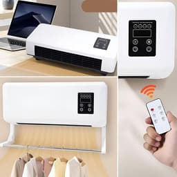 Draagbare Airco - Mobiele Airconditioner Kleine Airco - Ruimte Koelen en Verwarmen - Wandmontage of Tafelmodel - 1.2m Snoerlengte - Wit — thumbnail 2