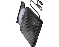 Externe Schijf Hub - Lezer Brander - Data Beheer - Multifunctionele Hub - 14x14x2cm - Zwart