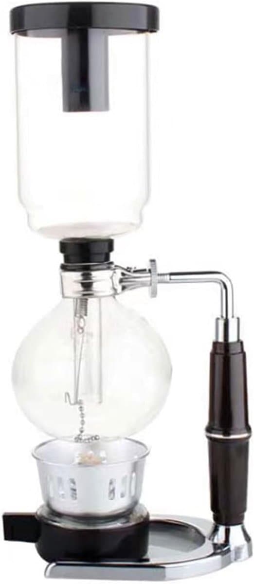 Sifon Koffiezetapparaat - Vacuüm Brouwer - Thuis Koffie Zetten - Borosilicaatglas - 3 Persoons - Zwart — afbeelding 1